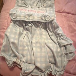 Charming Pastel Blue and White Kids Diaper Cover